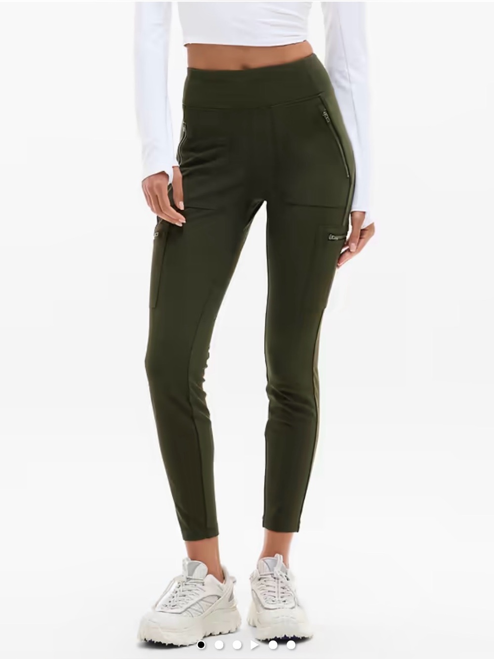 Athleta Headlands Hybrid Cargo Pants Leggings Green Size 6
